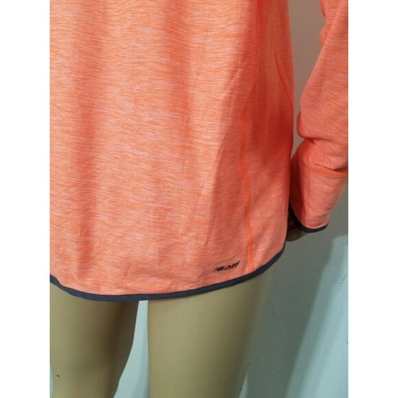 New Balance Mens Size L Dry 1/4 Zip Lightweight orange Long Sleeve Running - Picture 4 of 8